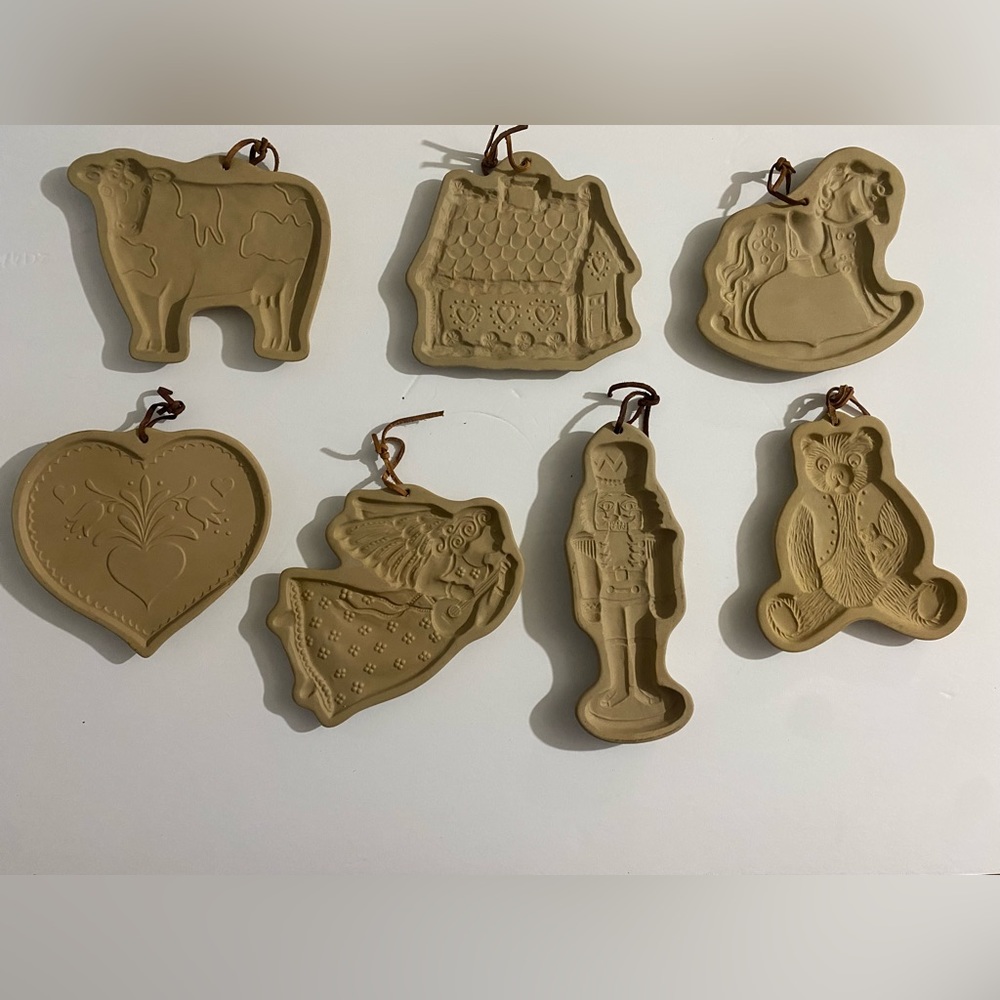 Vintage Brown Bag Cookie Mold Art Hill Design Lot of 7